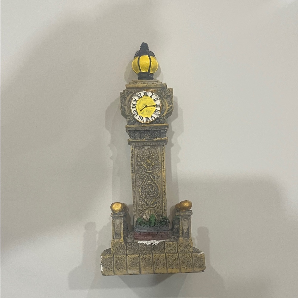 Holiday Time Gold and Gray Decorative Clock